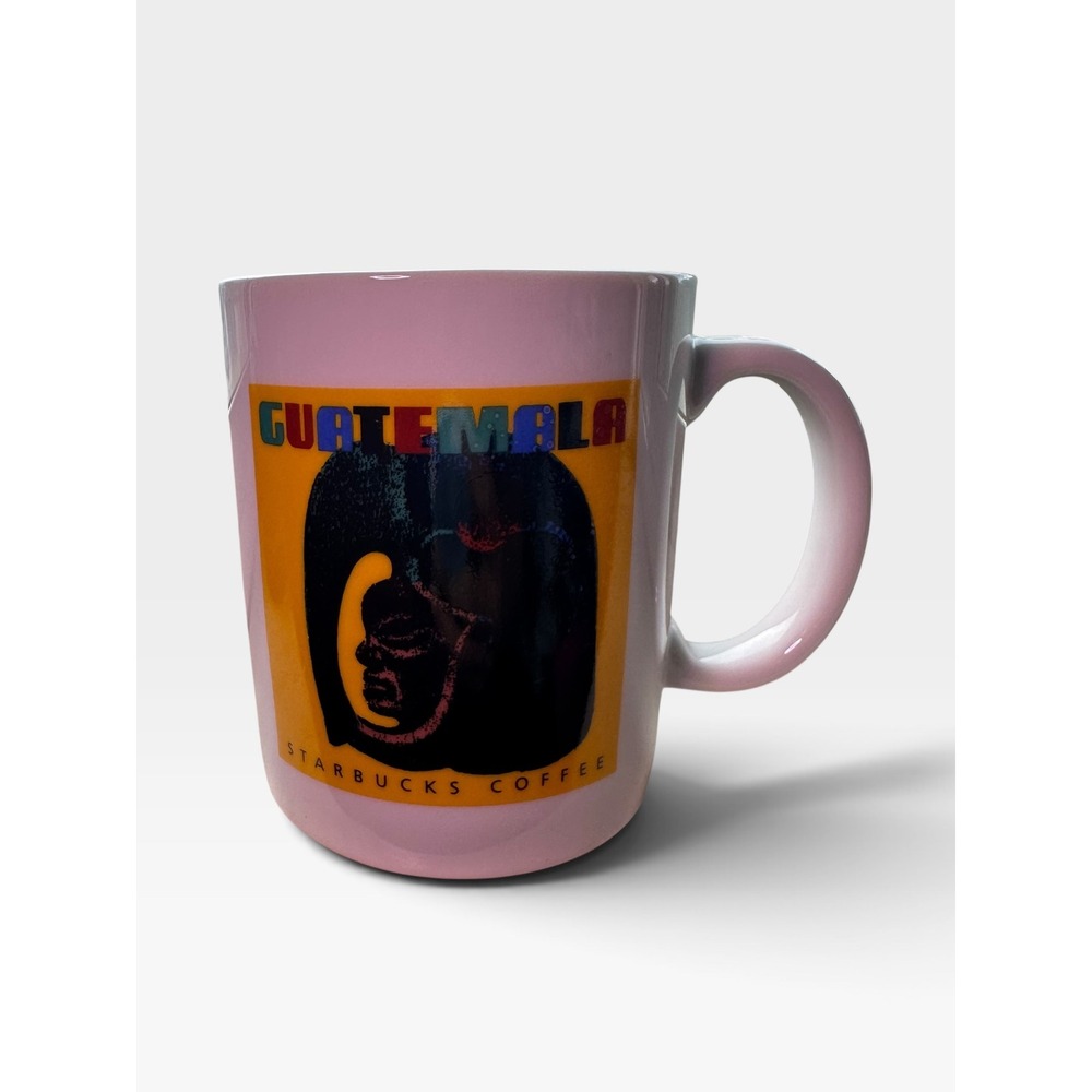 Starbucks Coffee Guatemala Mug White Ceramic Colorful Graphic Art Tea Cup